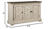 Bolanburg French Country Dining Room Server, Two-tone White