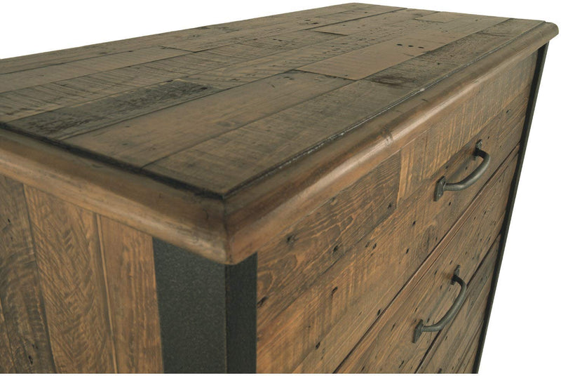 Sommerford Industrial Farmhouse 5 Drawer Chest with Dovetail Construction