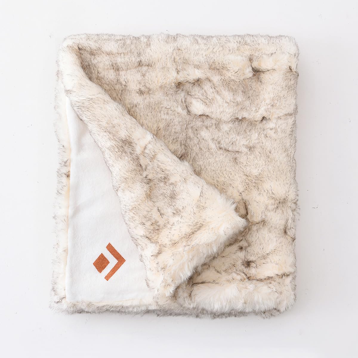 Luxury Plush Faux Fur Throw Blanket with Aztec Pattern, Super Warm, Fuzzy