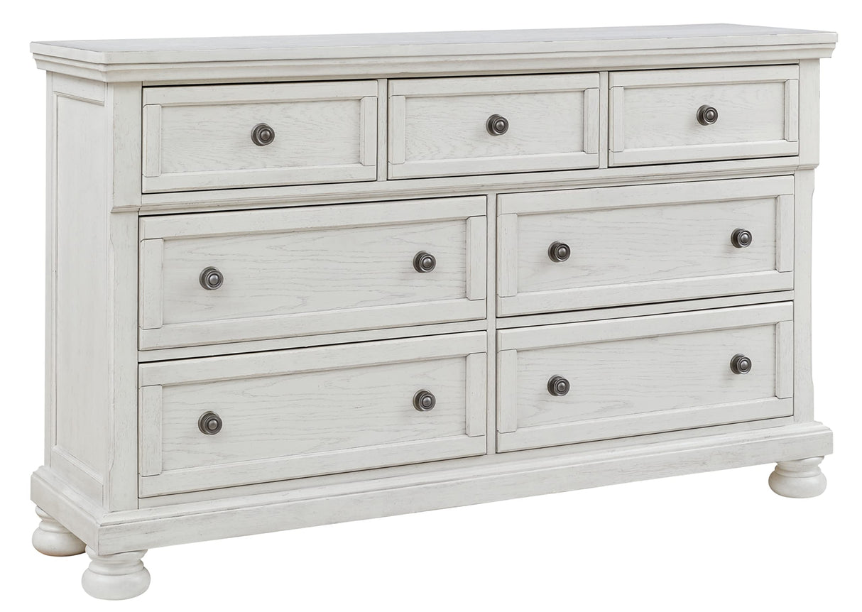 Robbinsdale Traditional 7 Drawer Dresser, Antique White