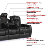 Tuscany Home Theater Seating | Premium Top Grain Italian Nappa 11000 Leather