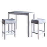 Viktor 3 Piece Dining Set, Heigh Kitchen Counter Pub or Breakfast Table