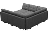 Modular Sectional Sleeper Sofa Couch with Storage Seat Reversible Modular Sofa Couch