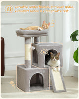 Cat Tree 30 Inches Cat Tower with Dual Condos