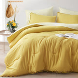 Queen Bed in a Bag 7-Pieces Reversible Comforter Set Queen