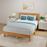 Wood Platform Bed Frame Solid Wood Foundation/Wood Slats Support