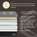 Queen Size Mattress, 12 Inch Cooling Gel Memory Foam Mattress