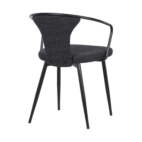 Francis Fabric Dining Chair, Black