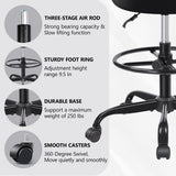 Office Drafting Chair Armless, Tall Office Desk Chair