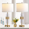 Bedside Table Gold Lamp for Living Room with USB Ports