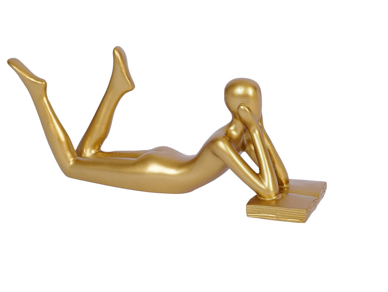 Gold Decor Reading Statue Home Decorations Gold Accent Home Decor