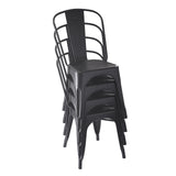 33DC01S4-BK Chair, 4 Pack, 20.1"D x 17.1"W x 33.5"H