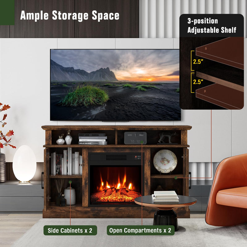 Fireplace tv stand store 48 inch