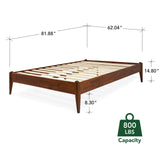 Dinkee Queen Bed Frame Wood 15 Inch