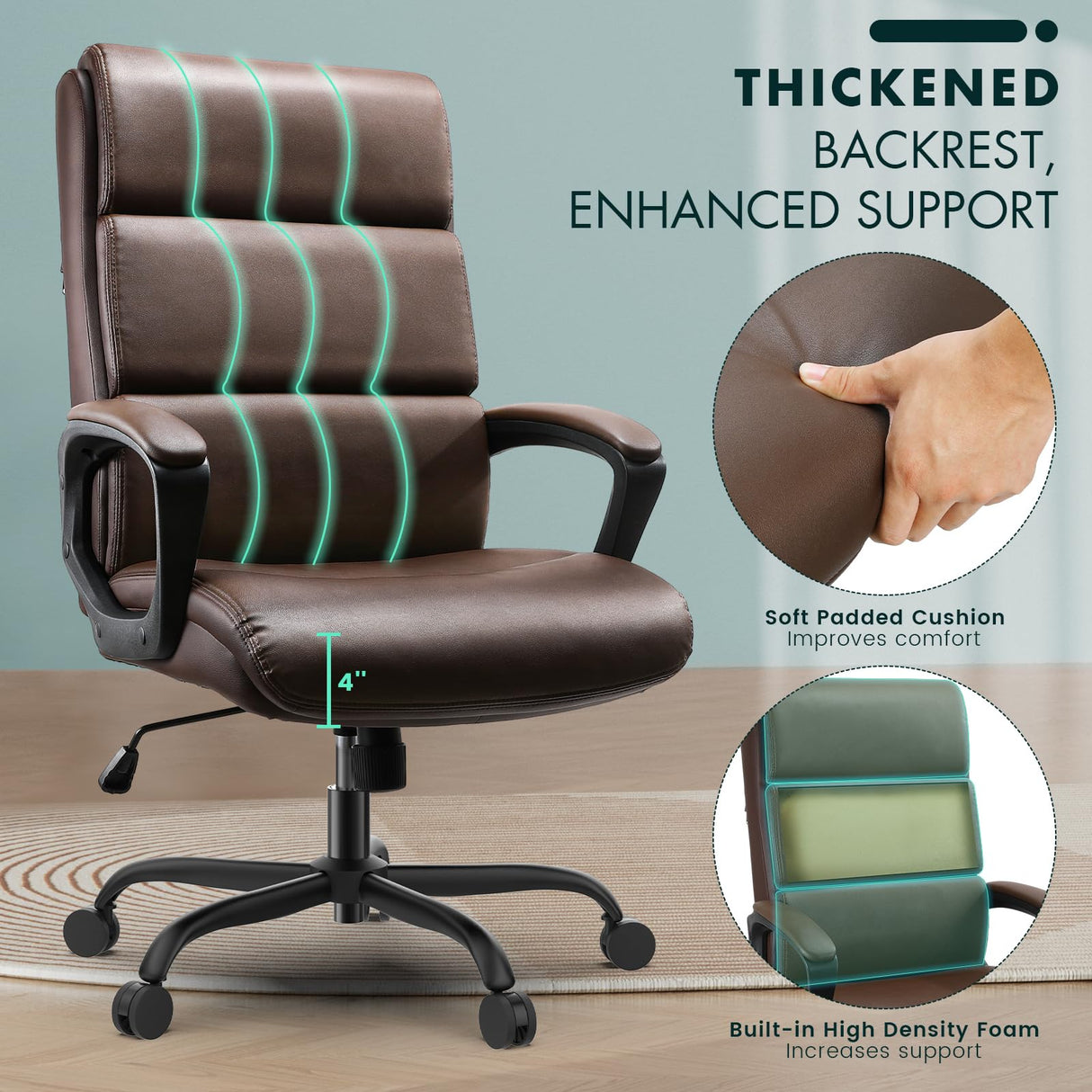 Memobarco Leather Office Chair