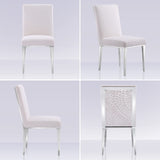 Dining Chairs,Upholstered Dining Chairs and Back Metallic Geometric Design