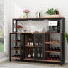 Wine Bar Cabinet, 55 Inches Kitchen Sideboard Buffet Cabinet