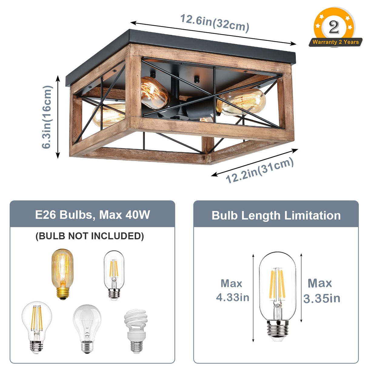 Wooden Flush Mount Ceiling Lights