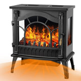 1000/1500W Electric Fireplace with Realistic Flames Effect