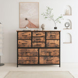 11 Drawers Dresser for Bedroom, Wide Dressers & Chests of Drawers