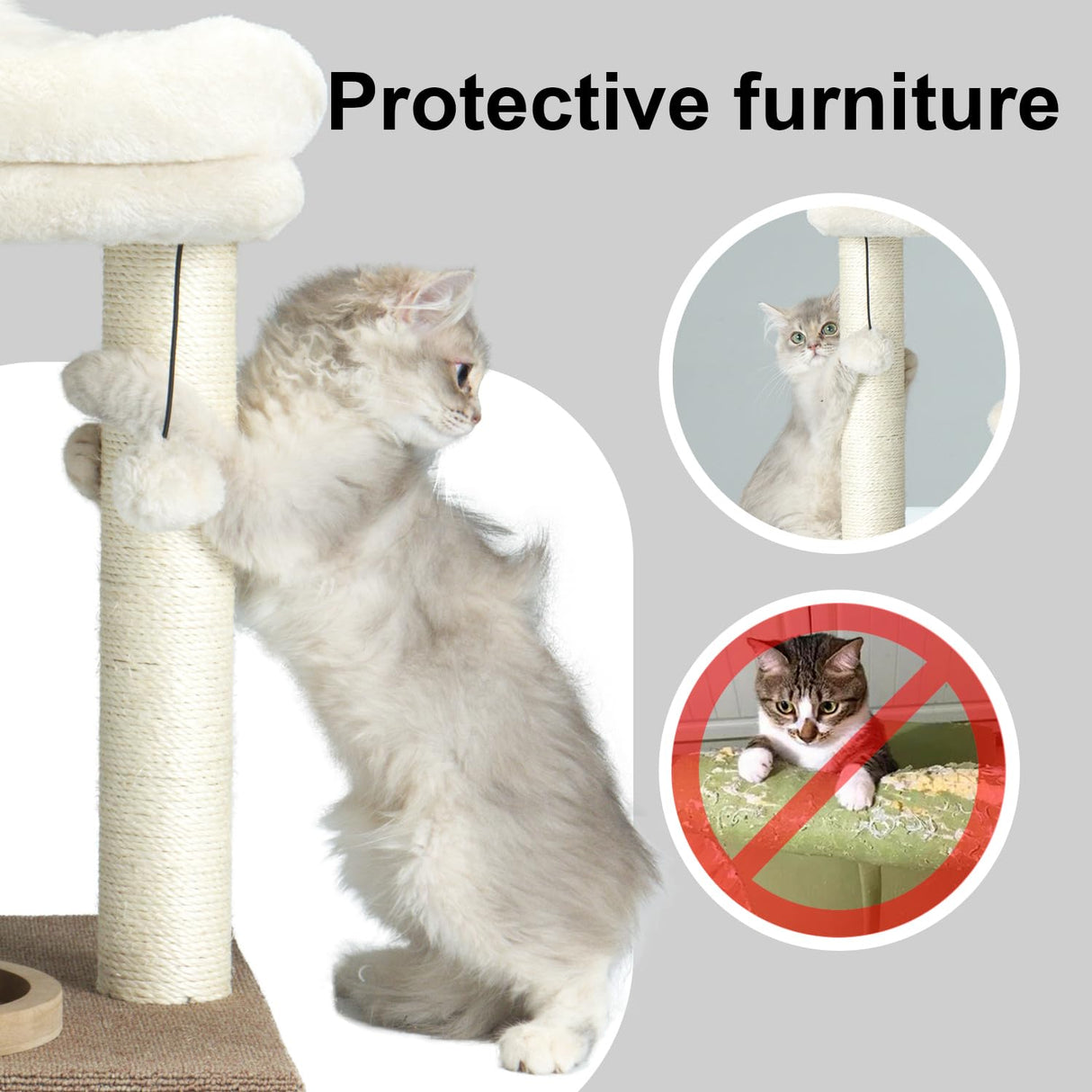 Cat Tree Scratching Post,Small Cat Tower with Perch Bed