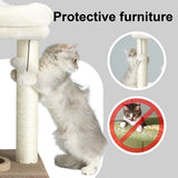 Cat Tree Scratching Post,Small Cat Tower with Perch Bed