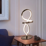 Modern Table Lamp, LED Spiral Lamp, Stepless Dimmable Bedside Lamp