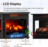 Electric Fireplace Stove with Visible Control Panel and Remote