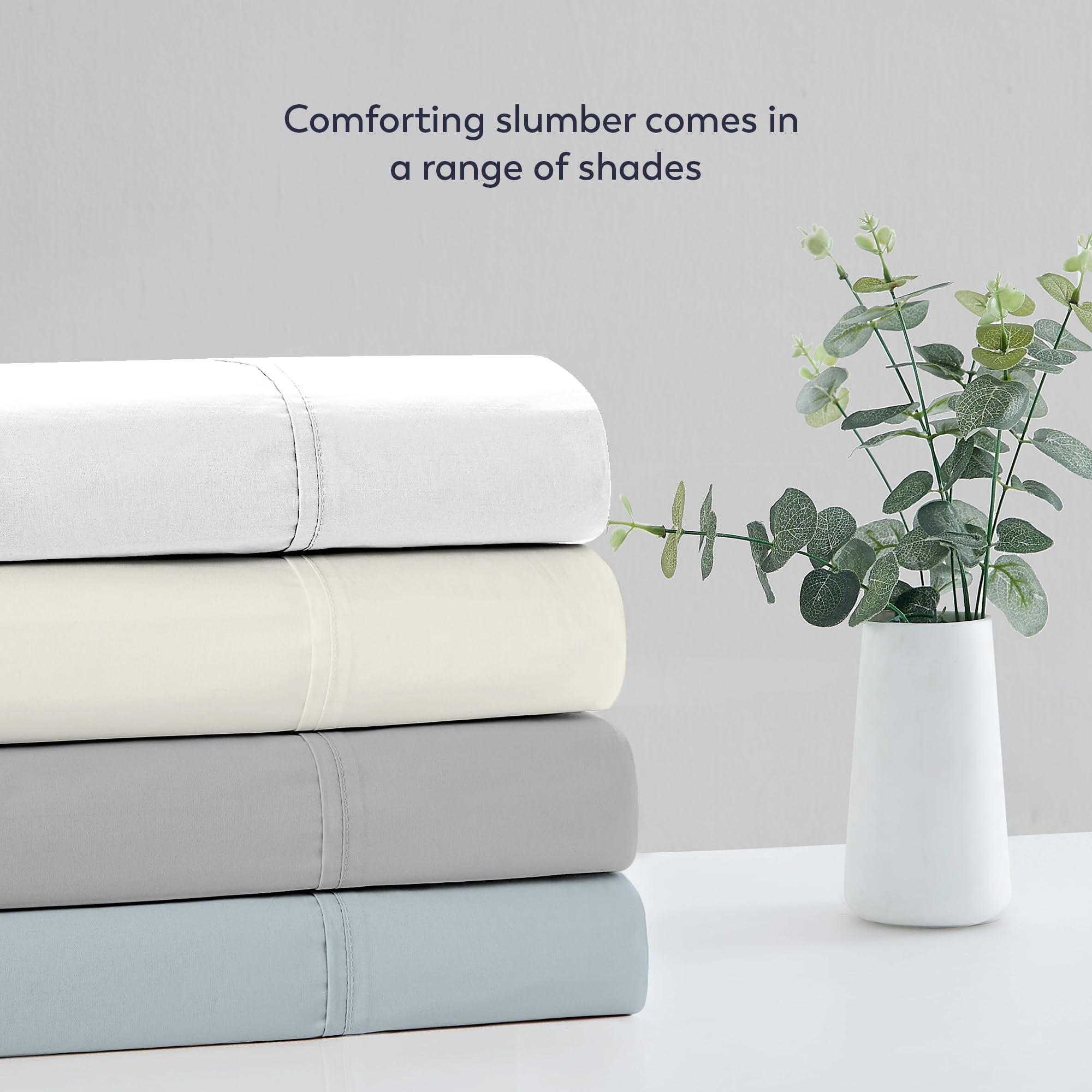 600 Thread Count Cotton Rich Queen Size Sheets Set White