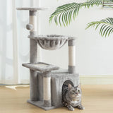 Cat Tree, Small Cat Condo Tower with Hammoc