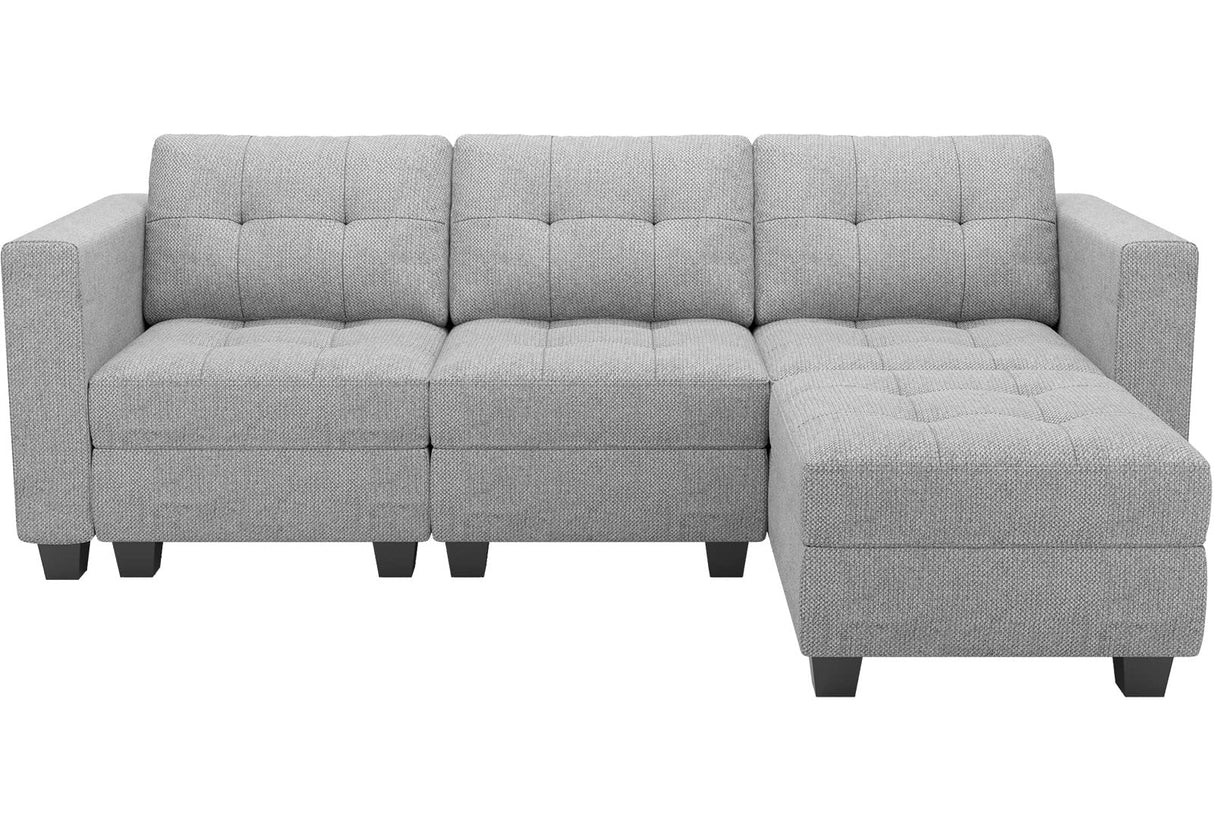 Sofa Couch with Storage Seats Convertible Sectional Couch