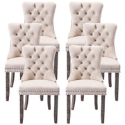 Velvet Dining Chairs Set of 6, Upholstered Dining Room Chairs