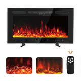 Wall Fireplace Electric with Remote Control Freestanding