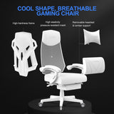 Gaming Chair, Computer Chair with Mesh Back, Ergonomic Gaming Chair with Footrest