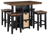 Dolingham Modern Counter Height Dining Table Set with Storage