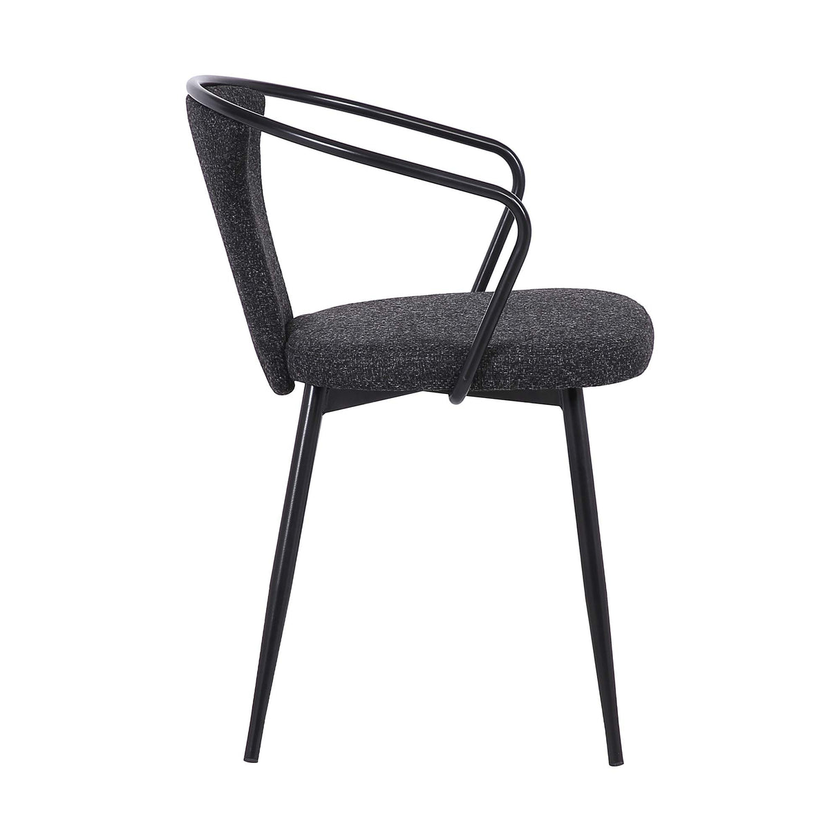 Francis Fabric Dining Chair, Black