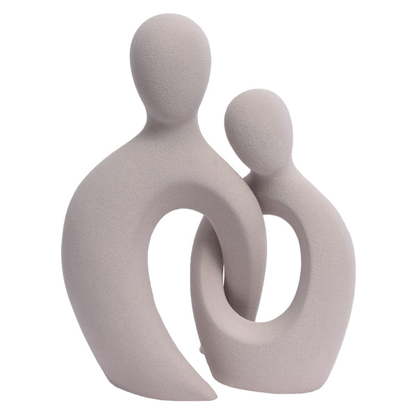 Ceramic Couple Sculptures for Home Decor, Abstract Lover Statue