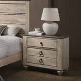 Amerland Contemporary White Wash Finish 4-Piece Bedroom Set