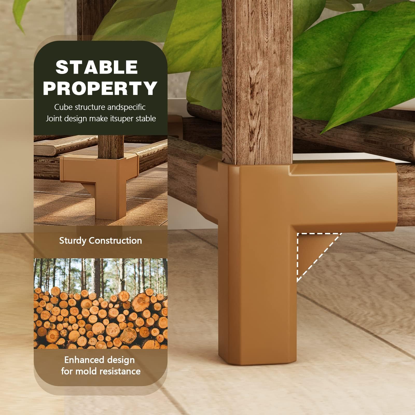 Bamworld 7-Tier Wooden Plant Stand