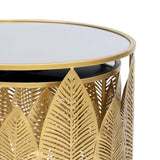 End Tables Set of 2, Gold Nesting Side Coffee