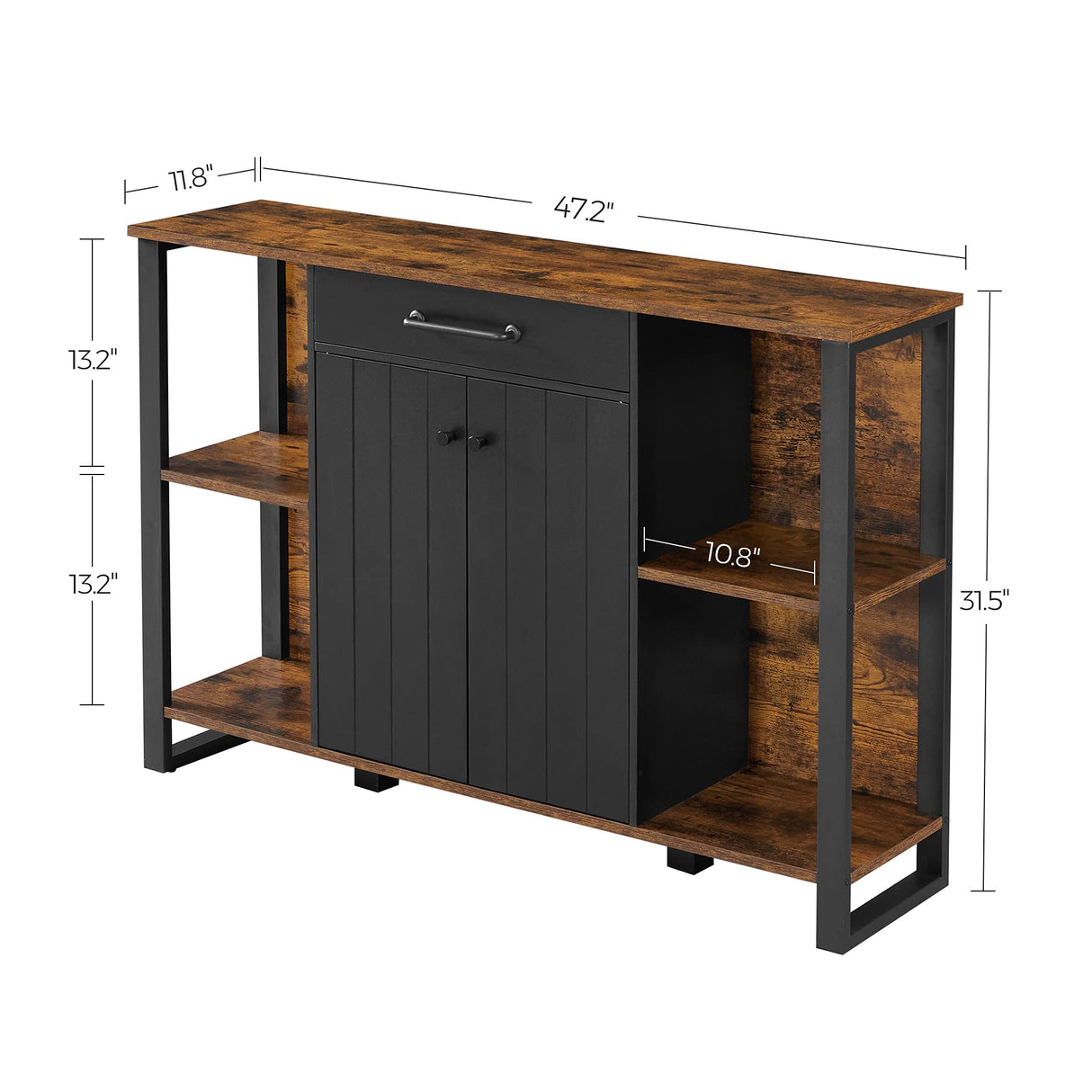 Buffet Cabinet, Kitchen Sideboard, Storage Organizer with Drawer