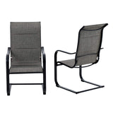 Sling Patio Chairs, 2 PCS Padded Spring Patio Chair for Outdoor