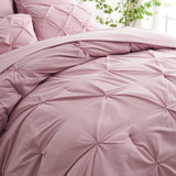 7 Pieces Queen Comforter Set-Bed in a Bag Pink Comforter Set Queen with Comforters