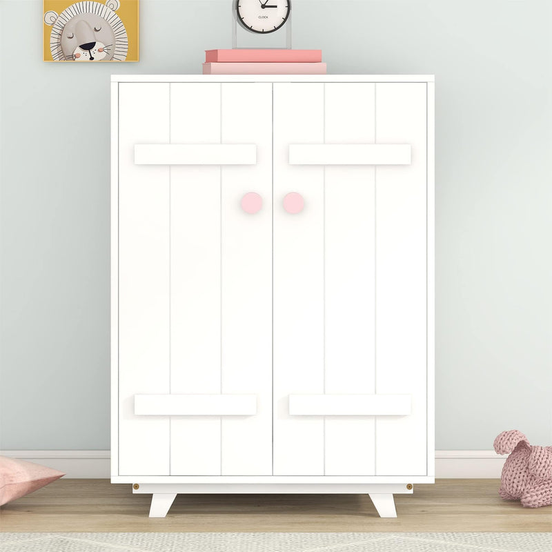 3-Piece Kids Bedroom Furniture Set Include Twin Cute Platform Bed Frame