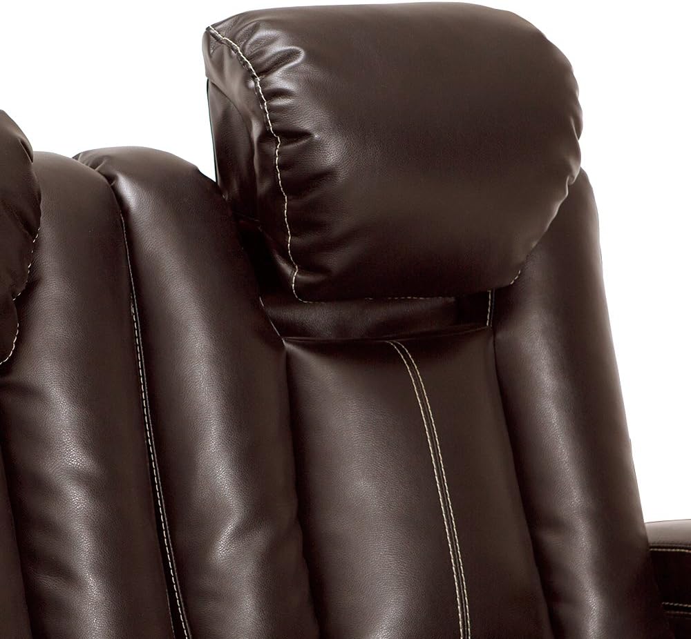 Omega Home Theater Seating - Leather Gel - Power Recline - Power Headrests