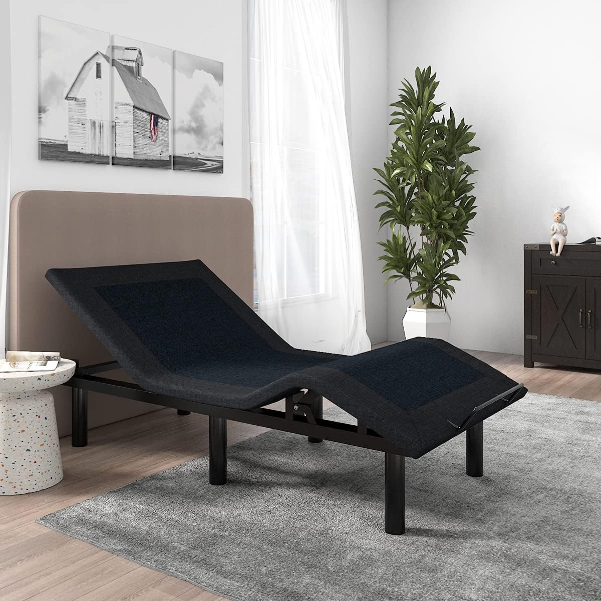 14 Inch Twin XL Size Adjustable Bed Base/Bed Frame with Head