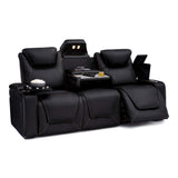 Vienna Home Theater Seating - Top Grain Leather Power Recline Power Headrest