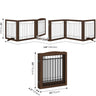 Folding No-Assembly Pet Gate 144" Wide, 30" Tall Wooden Dog Gate