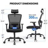 Ergonomic Mesh Office Chair with Adjustable Lumbar Support