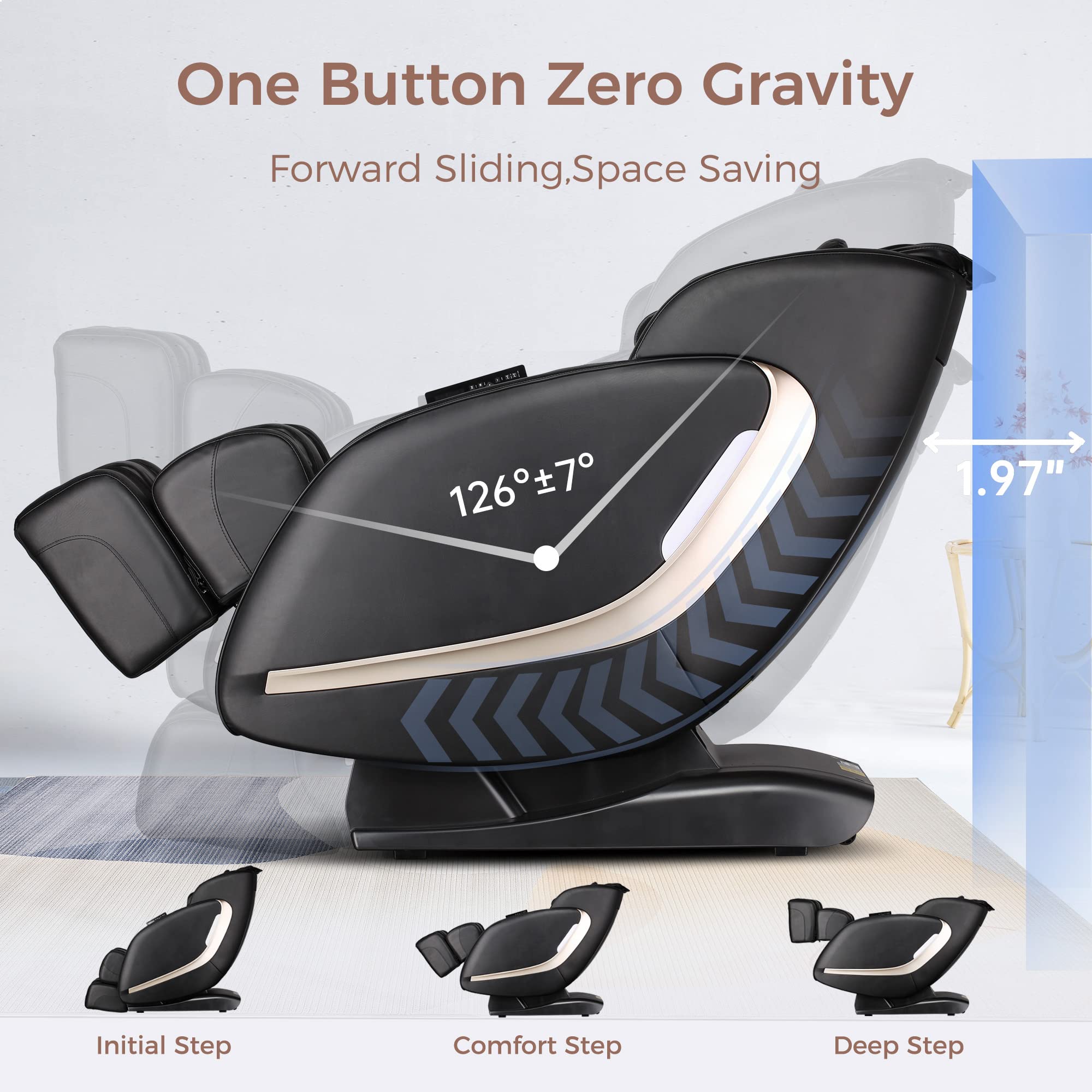 NeuraLuxe 3D SL-Track Massage Chair – App-Controlled, Zero Gravity, Full-Body Heat